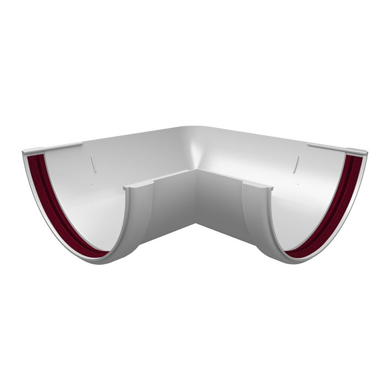 Водосточная система ПВХ (GL) "Классика" Угол желоба 90 град. Белый Водосточная система ПВХ (GL) "Классика" Угол желоба 90 град. Белый