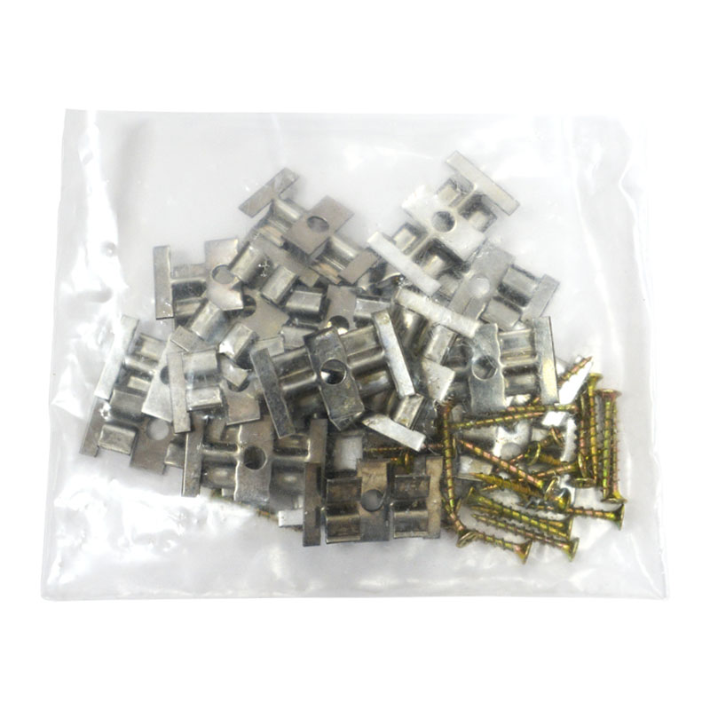 Металлическая клипса (оцинкованная сталь, 23 клипсы. 25 саморезов) Металлическая клипса (оцинкованная сталь, 23 клипсы. 25 саморезов)