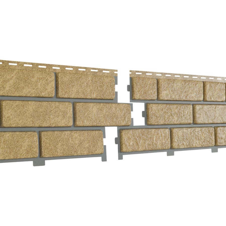 Фасадная панель ПОД КИРПИЧ Двойной замок (ЮП) "Стоун-Хаус" Песочный декорированный шов 3025*230 мм Фасадная панель ПОД КИРПИЧ Двойной замок (ЮП) "Стоун-Хаус" Песочный декорированный шов 3025*230 мм