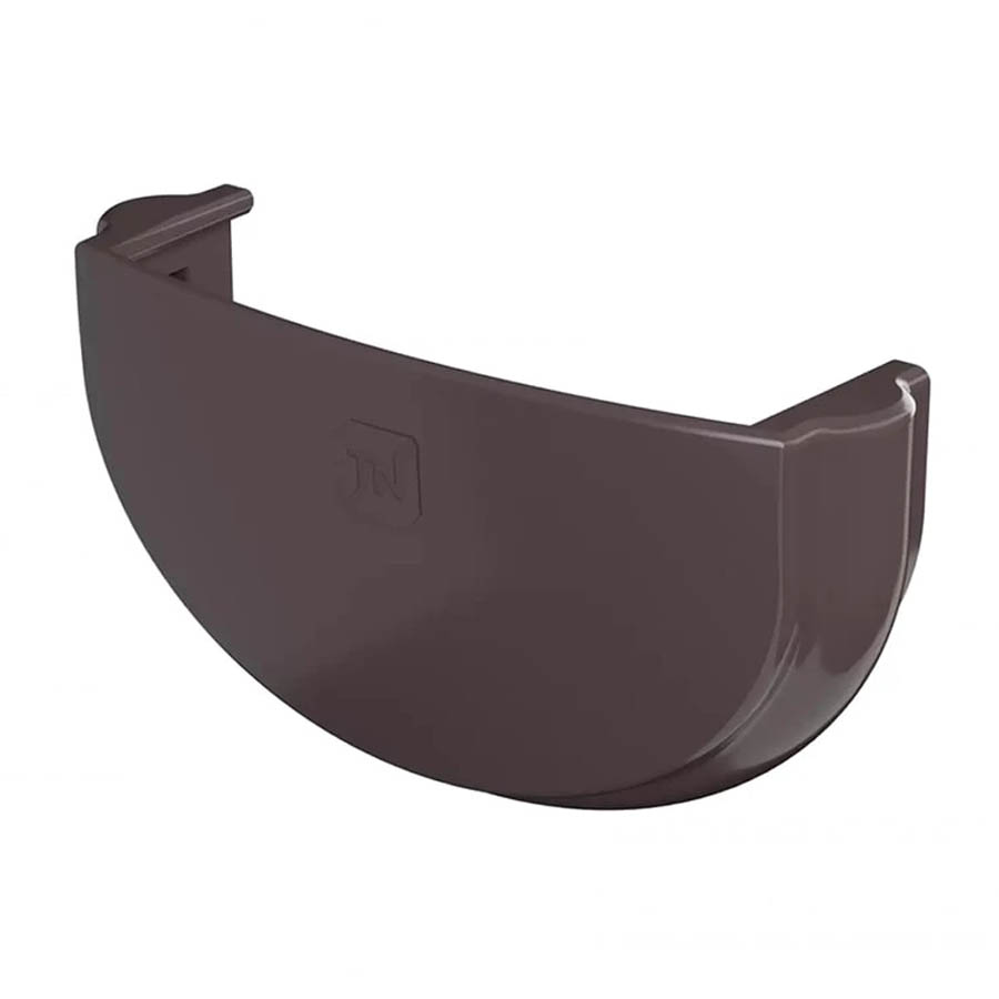 Водосточная система ПВХ (ТН) "Оптима" Заглушка к желобу Темно-коричневая Водосточная система ПВХ (ТН) "Оптима" Заглушка к желобу Темно-коричневая