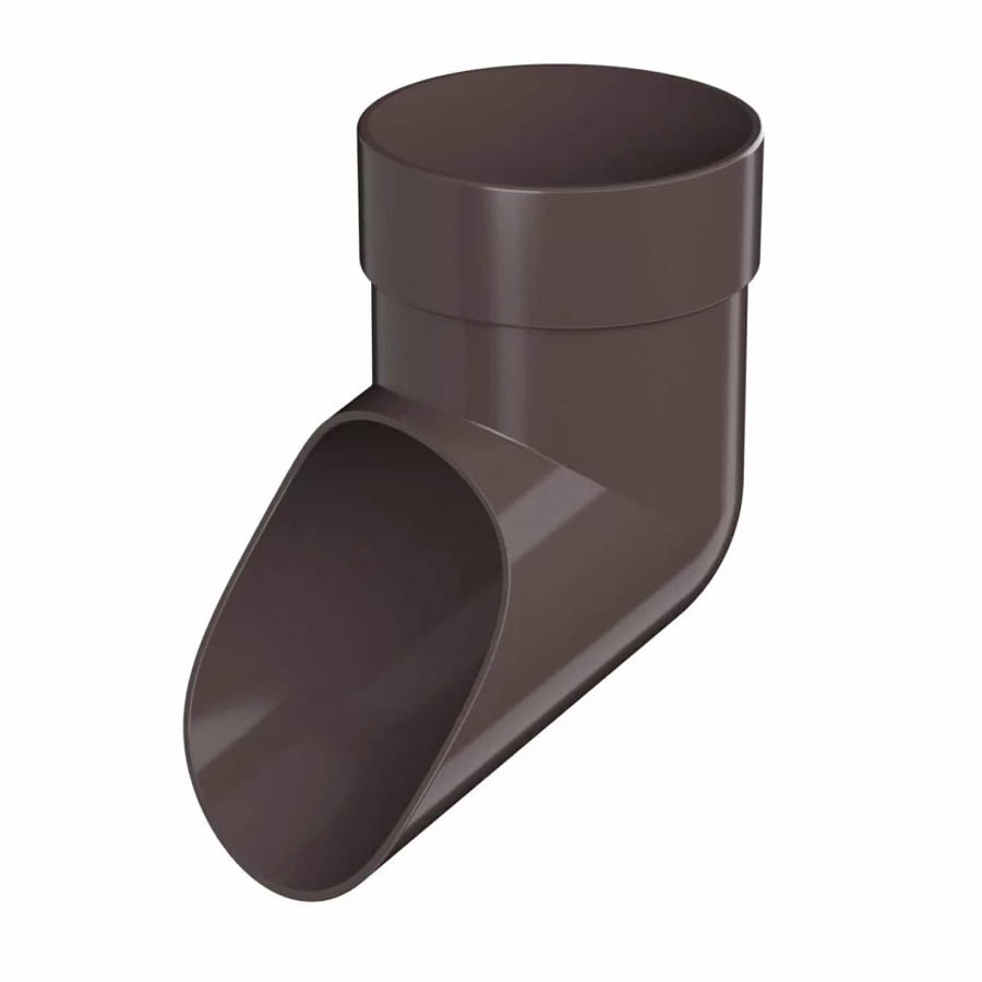 Водосточная система ПВХ (ТН) "Оптима" Слив трубы Темно-коричневый Водосточная система ПВХ (ТН) "Оптима" Слив трубы Темно-коричневый