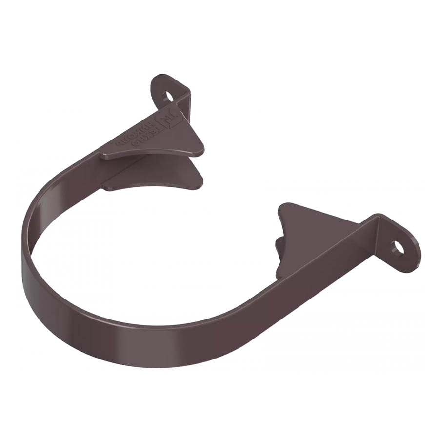 Водосточная система ПВХ (ТН) "Оптима" Хомут трубы ПВХ Темно-коричневый Водосточная система ПВХ (ТН) "Оптима" Хомут трубы ПВХ Темно-коричневый