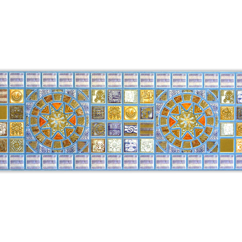 Фриз ПВХ "Регул" Медальон синий 955*135*0,4мм Фриз ПВХ "Регул" Медальон синий 955*135*0,4мм