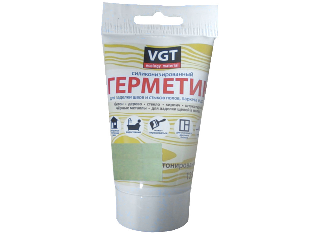 Герметик силиконизированный нар/вн раб. "ВГТ" (дуб) 160 гр. Герметик силиконизированный нар/вн раб. "ВГТ" (дуб) 160 гр.