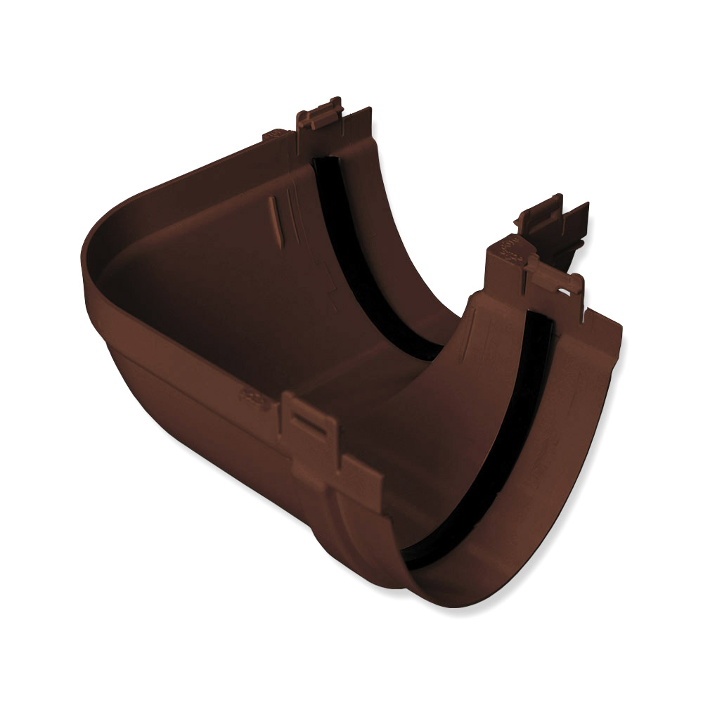 Водосточная система ПВХ (АП) "Стандарт" Угол желоба 90 град. Коричневый Водосточная система ПВХ (АП) "Стандарт" Угол желоба 90 град. Коричневый