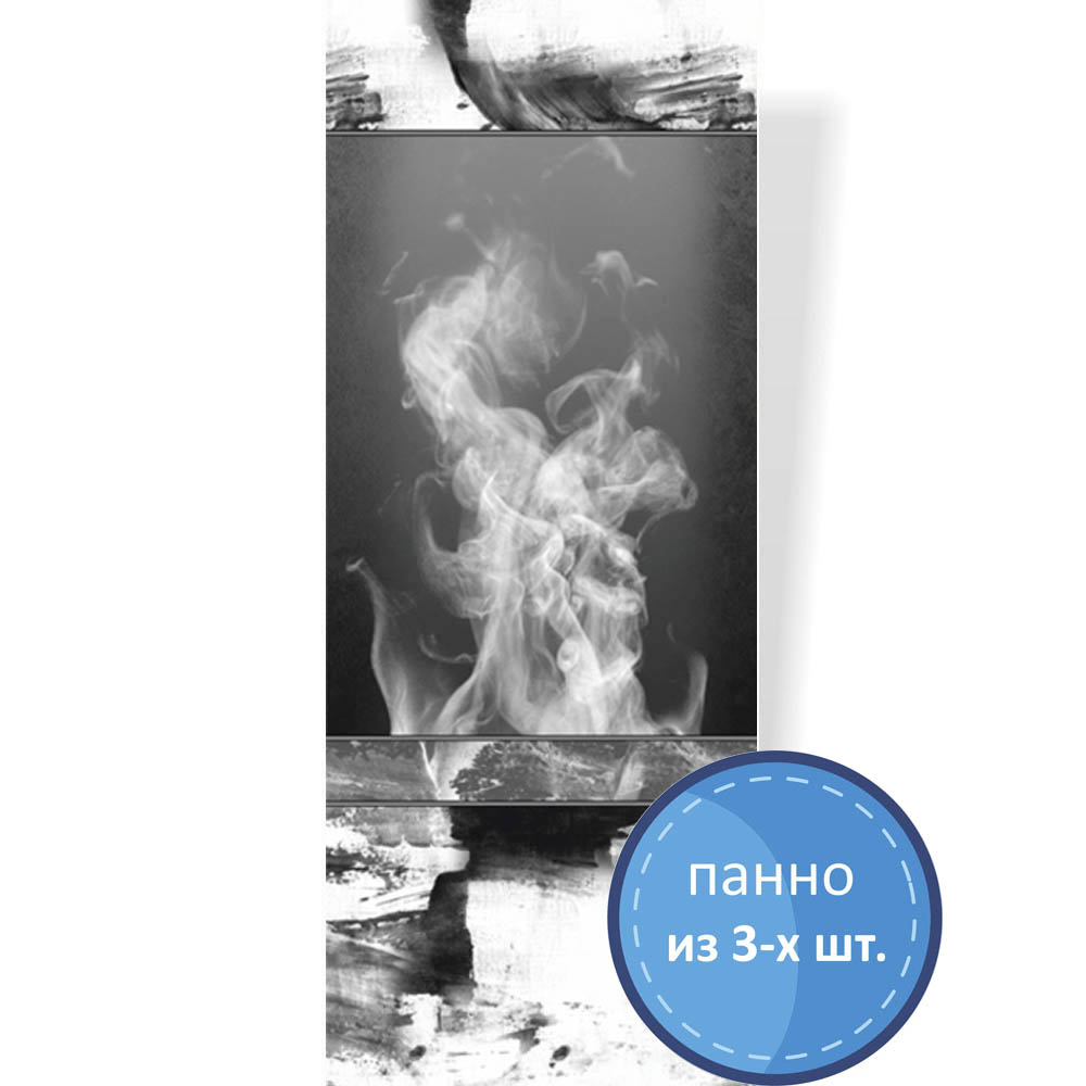 Пластиковая Панель ПВХ "ПанДА" (8 мм) 05520 "Струны души" Дым 250*2700 мм (панно из 3шт.)