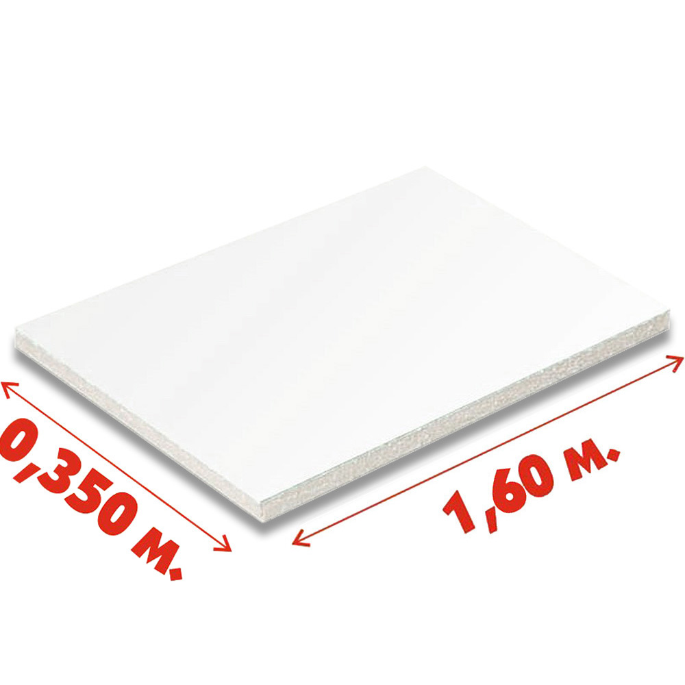 Сэндвич-панель (ТП) 350*1600 мм ОДНОСТОРОННЯЯ Белая матовая 9 мм ПВХ