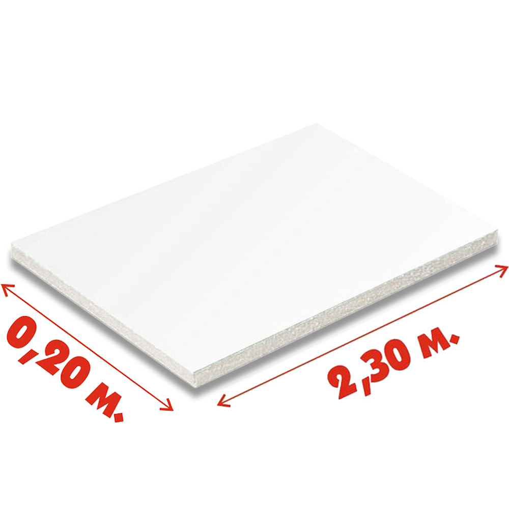 Сэндвич-панель (ТП) 200*2300 мм  ОДНОСТОРОННЯЯ Белая матовая 9 мм ПВХ
