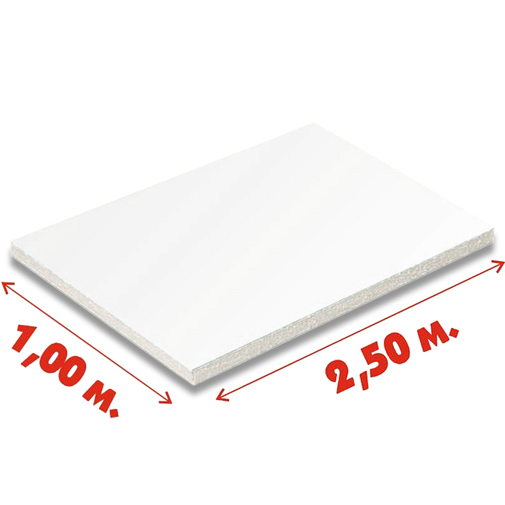Сэндвич-панель (ТП) 1000*2500 мм ОДНОСТОРОННЯЯ Белая матовая 9 мм ПВХ
