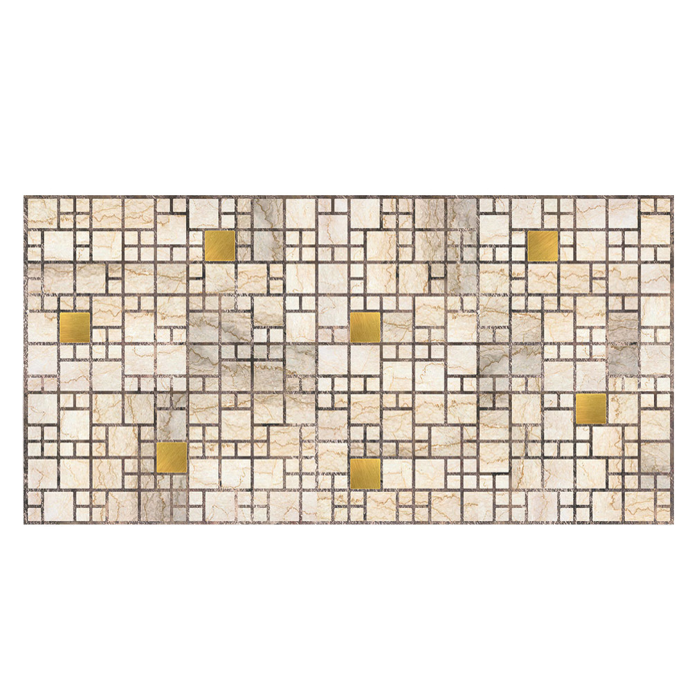 Пластиковая Листовая панель ПВХ "GRACE" Мозаика Мрамор с золотом  960*480*0,3 мм