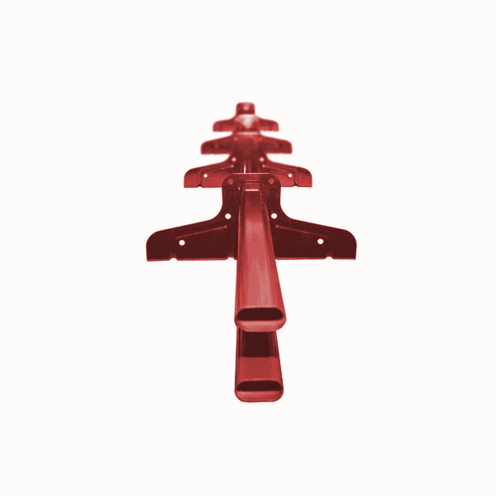 Снегозадержатель Grand Line Стандарт Т4, труба 40*20*3000 мм, 4 опоры, винно-красный RAL 3005