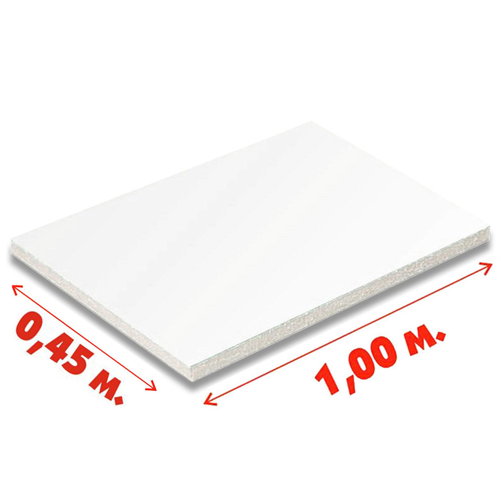 Сэндвич-панели (ТП) 450*1000 мм ОДНОСТОРОННИЕ Белые матовые 9 мм ПВХ