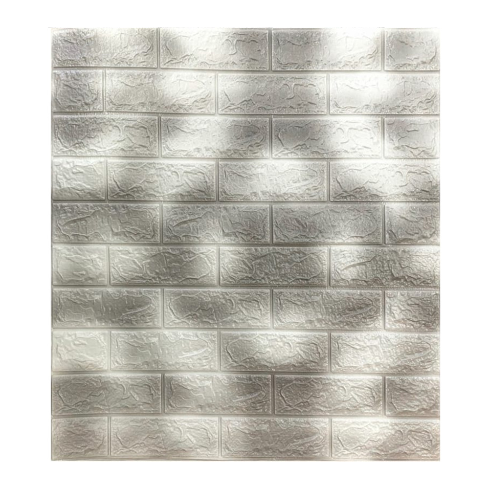 Пластиковая Панель ПВХ самоклеющаяся "Дымчатый кирпич" 700*770*3 мм