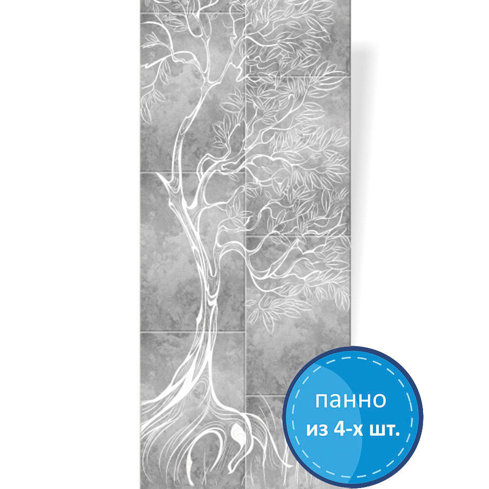Пластиковая Панель ПВХ "ПанДА" (8 мм) 07620 "Отражение" Дерево 250*2700 мм (панно из 4шт.)