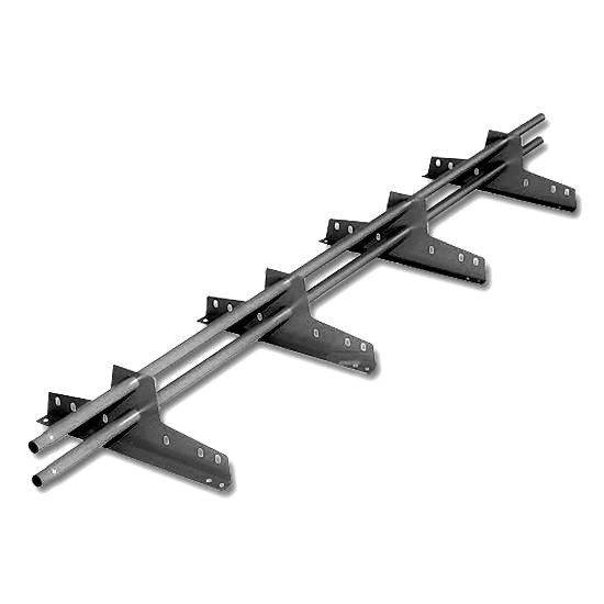 Снегозадержатель RoofSystems ECONOM, труба d 25*3000мм, 4опоры, графитовый серый RAL 7024 (круг)