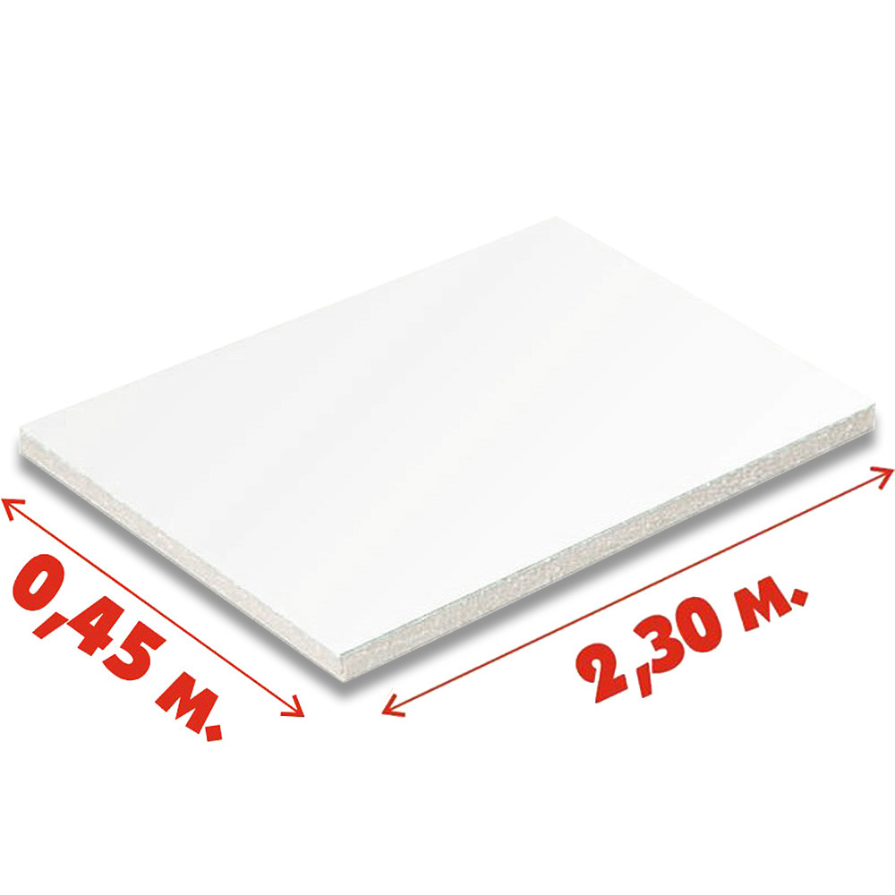 Сэндвич-панель (ТП) 450*2300 мм ОДНОСТОРОННЯЯ Белая матовая 9 мм ПВХ