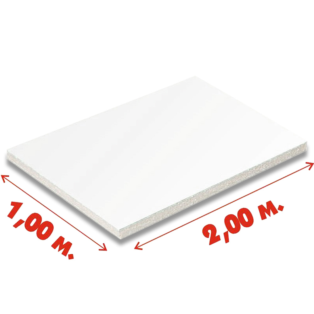 Сэндвич-панель (ТП) 1000*2000 мм ОДНОСТОРОННЯЯ Белая матовая 9 мм ПВХ