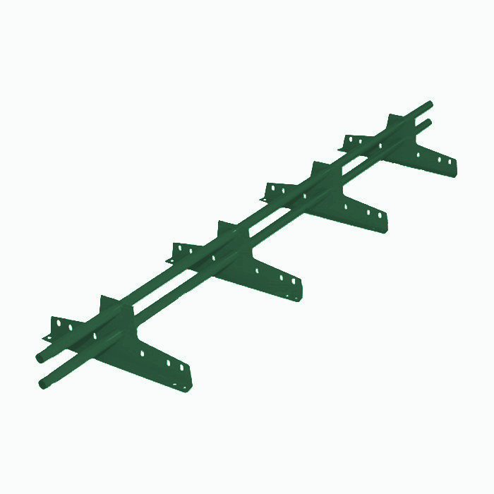 Снегозадержатель RoofSystems ECONOM, труба d 25*3000мм, 4опоры, зеленый мох RAL 6005 (круг)
