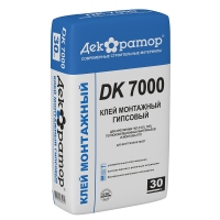 Клей монтажный для  ГКЛ (ГСП), ГВЛ, ПГП  Декоратор DK 7000 (30кг)