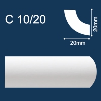 Плинтус (полистирол) "СОЛИД" С 10/20 (20*20 мм) белый 2000 мм