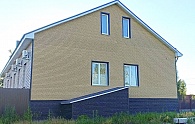 Фасадные панели Стоун-Хаус бежевый и коричневый кирпич