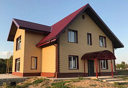 Фасадные панели Стоун Хаус Кирпич песочный и красный фото
